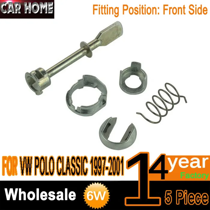 Car Iron Door Lock Cylinder Repair Kit For Vw Polo Classic (19972001