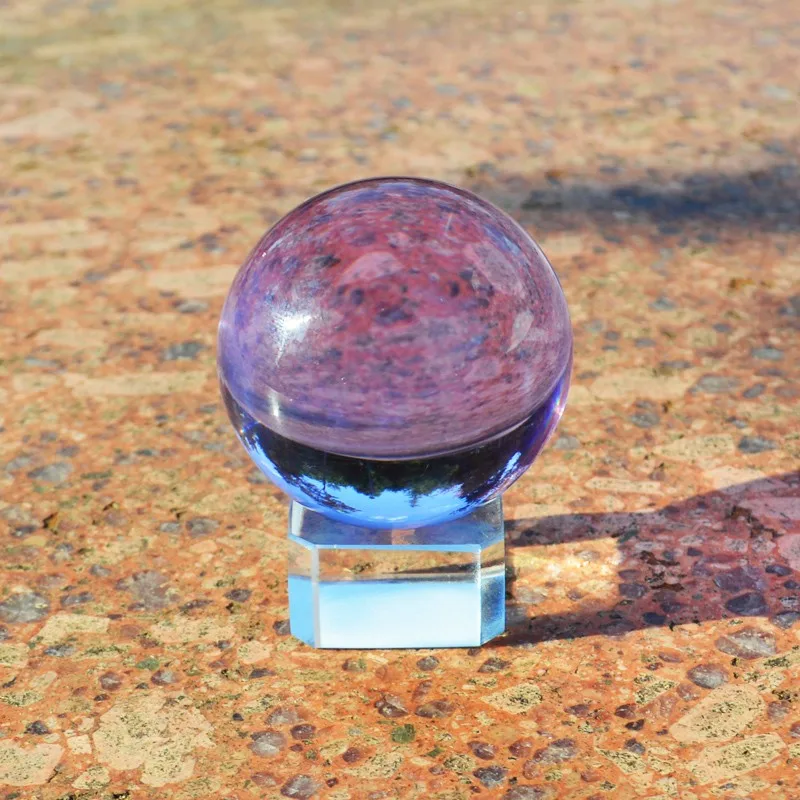 Buy 40mm Rare Purple Quartz Crystal Magic Ball With Clear Removable Base Feng