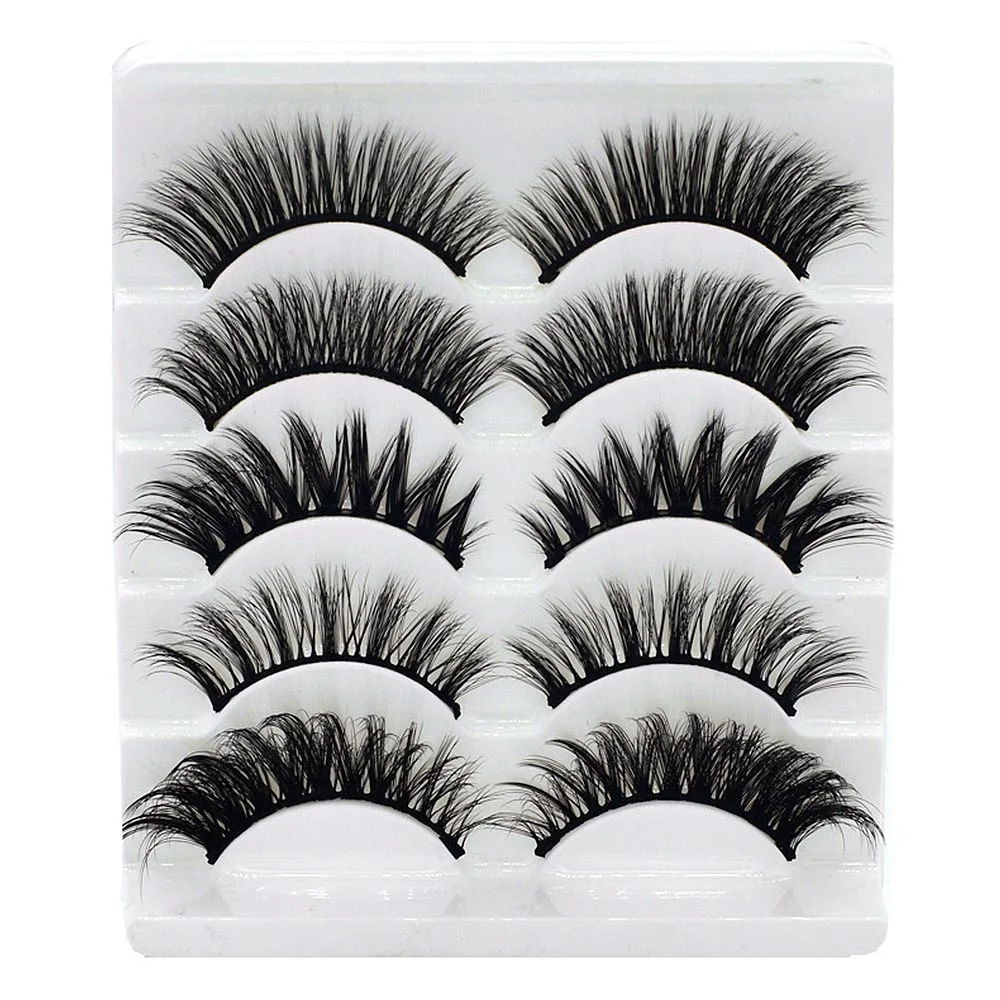 

6 Pcs 3D Magnetic Eyelashes Soft Mink Lash Full Strip natural false eyelashe eyelash extension Handmade Wispy Fluffy Long Lashes