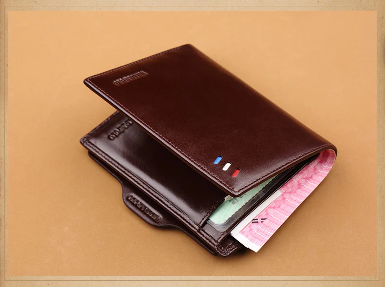Мужской кошелек пояса из натуральной кожи для мужчин s бумажник бренд короткий держатель карт коровьей клатч кредитной посылка