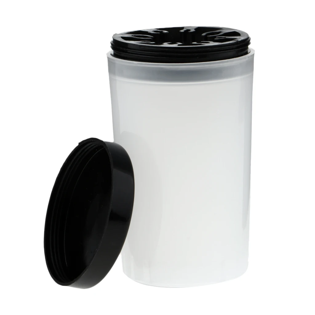 Nail Art Brush Painting Pigment Removal Tool Cleaning Cleaner Cup Jar Container with Multiple Size Slots and Lid