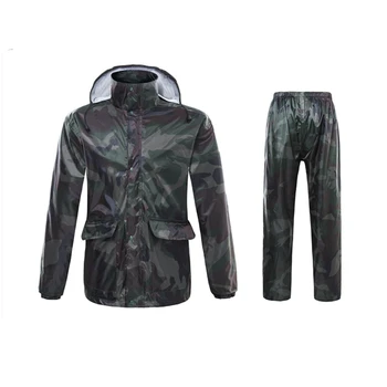 

Waterproof Camouflage Rain Jacket Women & Men's Suit Hood Raincoat For Motorcycle Raincoat Outdoors Camping Fishing
