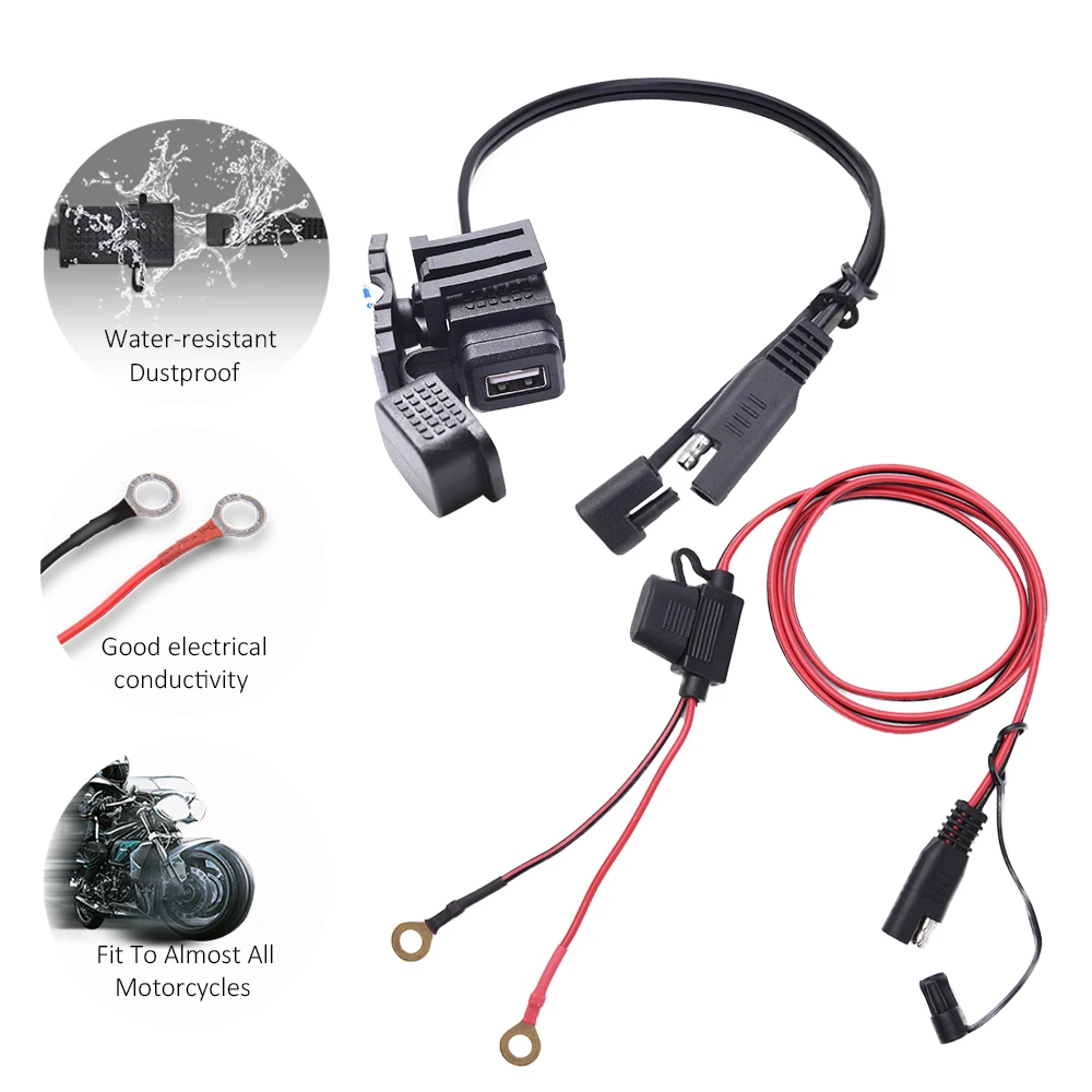 Переходник MICTUNING SAE на USB переходник быстрое отключение разъем порта 2 1 А