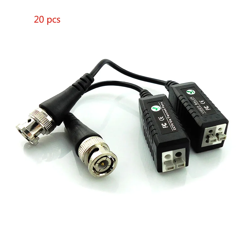 

Gakaki 20piece cctv video balun bnc Enhanced Twisted BNC Balun Passive Video Transceiver UTP Balun wholesale dropshipping