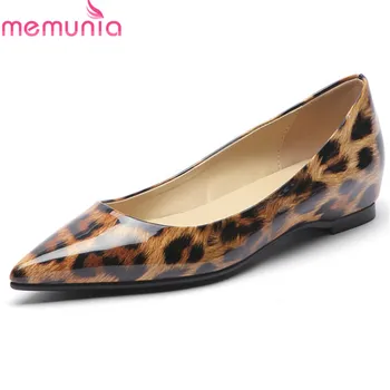 

MEMUNIA 2020 new arrival big size 45 flat shoes women spring summer single shoes pointed toe Leopard fashion casual shoes woman