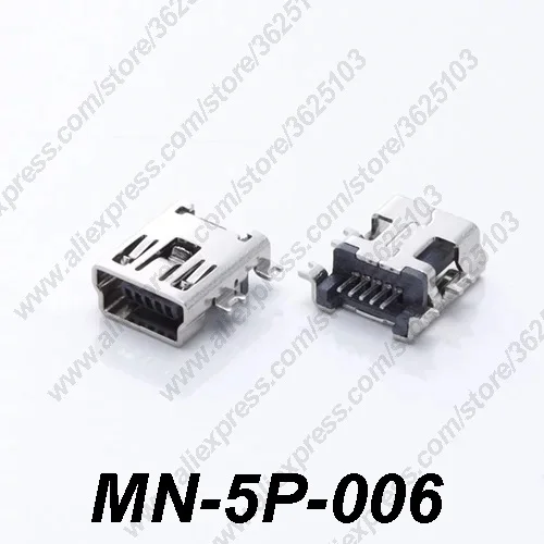 10PCS MN-5P-006 Mini USB 2.0 Female Socket 5Pin SMT Connector Jack Sink 1.7 PCB Mounting | Обустройство дома