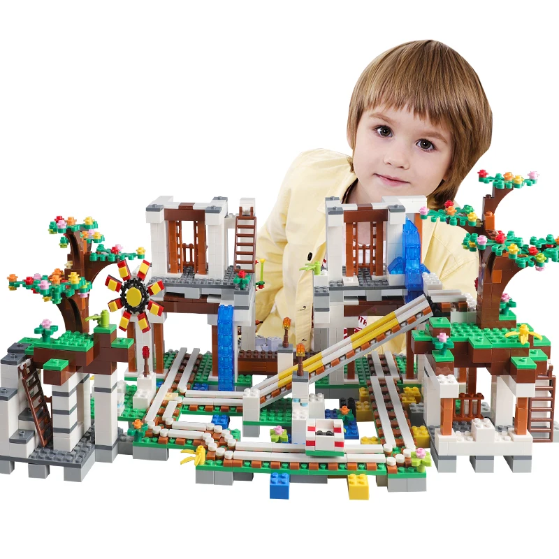 

1128 PCS Building Machine-Operated Cave Blocks with 8 figures 3 styles Bricks Set Educational Toys Compatible with Legoed