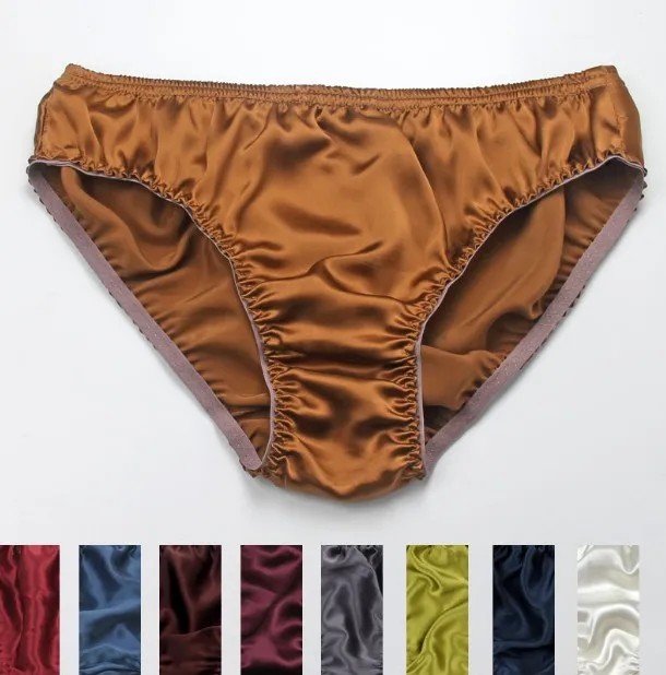 

4 PACK 100% Pure Silk Men's Underwear Boxer Briefs Size L XL 2XL MS101