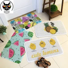 ПВХ шелковая петля пылезащитный коврик с рисунком мрамора арбуз фрукты ананас открытый коврик скребок для обуви для ванной комнаты коврики