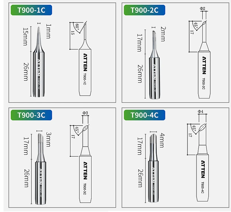 plastic welding sticks ATTEN Original authentic  T-900 Tip For 936 Solder Station welding sticks