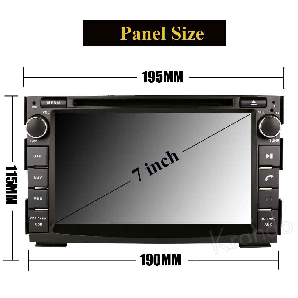 Flash Deal Krando Android 9.0 7" android car dvd player radio gps for kia ceed 2006-2012 navigation multimedia system WIFI 3G BT DAB+ 3