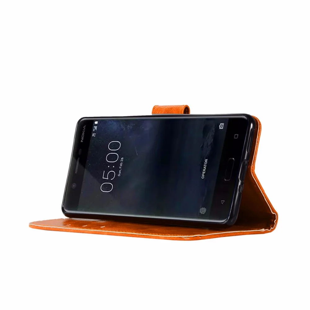 Модный чехол кошелек для Nokia 5 экстравагантный Ретро флип из искусственной кожи