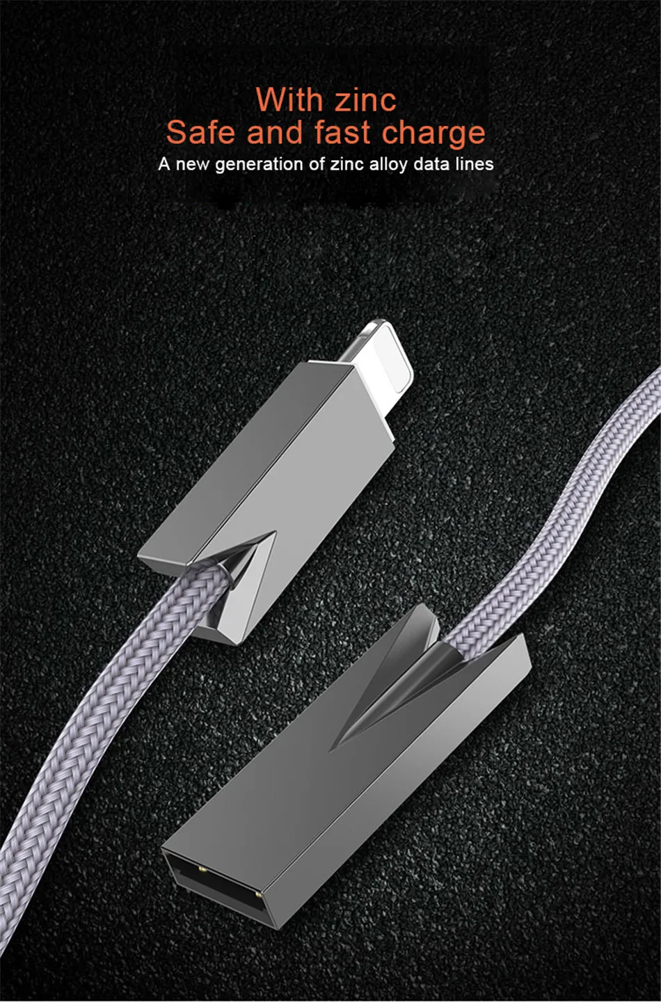 NOHON Fast Charging Cable Lighting Charge Cord For Apple iPhone X 8 7 6 6S Plus XS MAX iOS 9 10 11 Zinc Alloy Phone Charger Line (1)