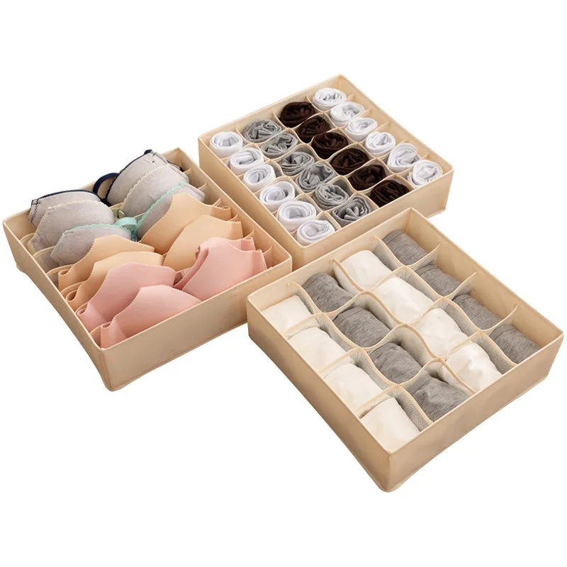 Home Solid Color Storage Box for Folding Socks Bra Underpants Underwear Organizer Home Solid Color Storage Box for Folding Socks Bra Underpants Underwear Organizer