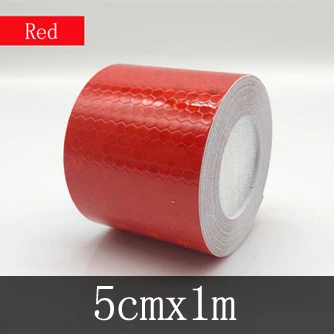 5cmx1m Reflective Bicycle Stickers Adhesive Tape for Bike Safety White Red Yellow Blue Bike Stickers Bicycle Accessories - Цвет: 5cmx1m