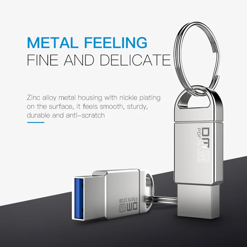 DM PD079 USB флеш накопитель 128 Гб металл 64 Флешка 3 0 карта памяти 32 ручка реальная