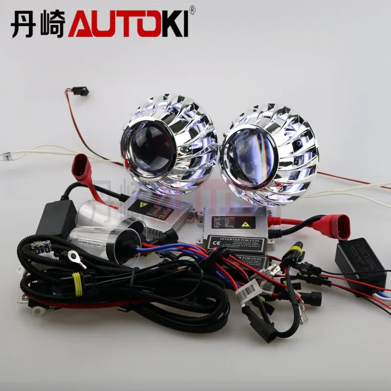 

2.5inch HID Bi-xenon Projector Lens LHD/RHD +HID Bulb+Ballast+ CCFL Angel Eye+inverte for Car Headlight Retrofit full kit