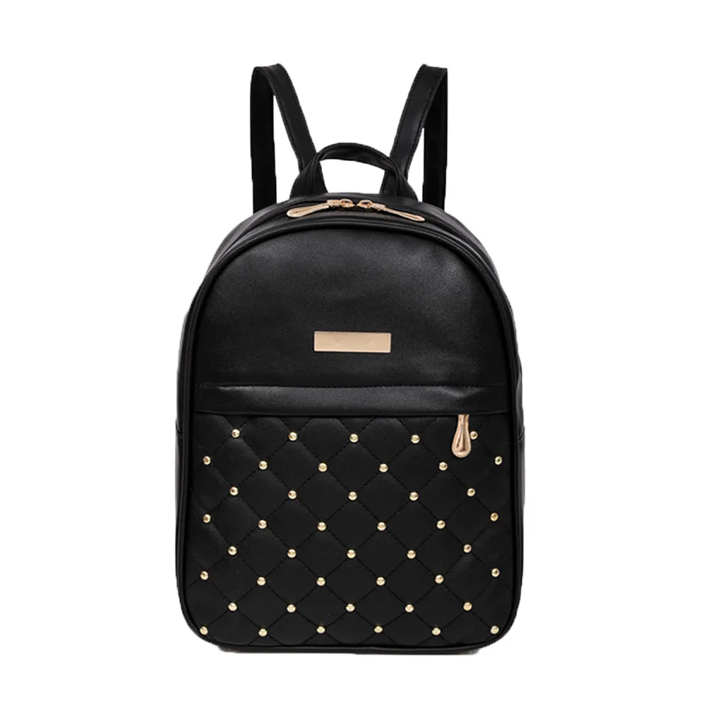 

Luxury Women Backpack Causal Bags High Quality Bead Female Shoulder Bag PU Leather Backpacks for Girls mochila feminina