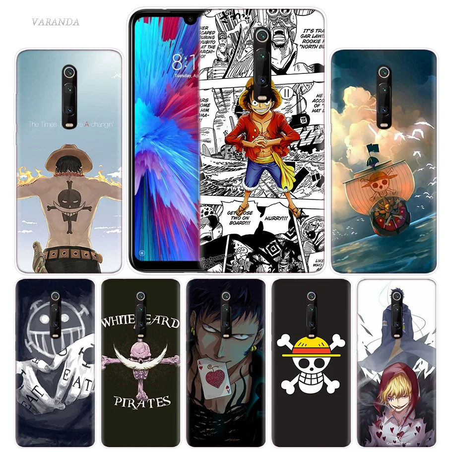 

One Piece Case for Xiaomi Redmi Note 7 7S K20 Y3 GO S2 6 6A 7A 5 Pro MI Play 9T A1 A2 8 Lite Poco F1 Anime Silicone Phone Bags