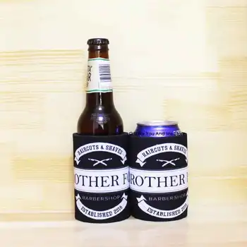 

100pcs Promotional Neoprene Beer Bottle Coolers Thickness 5mm Stubby Holder With Solid Bottom Custom Your Own Logo For Wedding