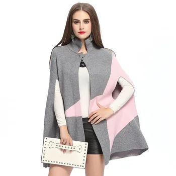 

Woolen Women Cloak Coat 2018 New Raincoat Autumn Winter Fashion Cardigan Female Shawl Poncho Long Wool Coats Women's Clothes