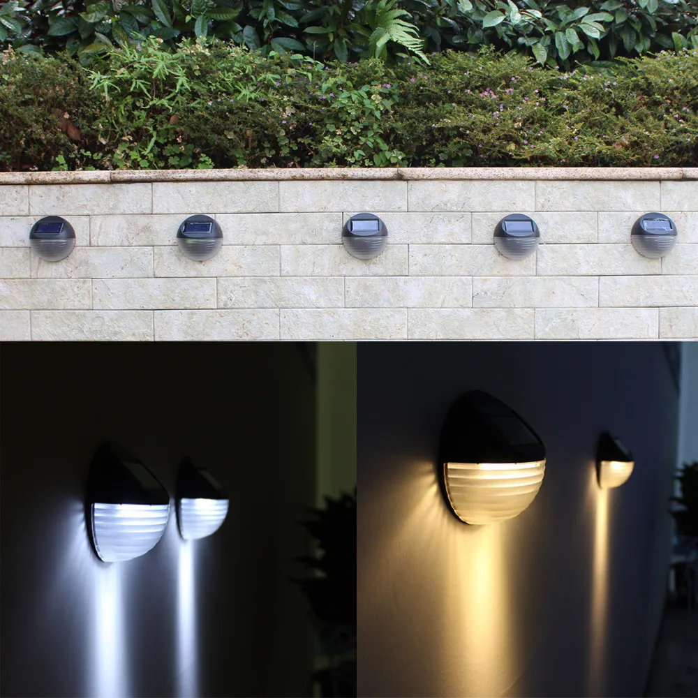 LED Solar Fence Light Home Garden 6 LED Solar Power Lights Sensor Wall Light Outdoor Garden Fence Balcony Waterproof Lamp