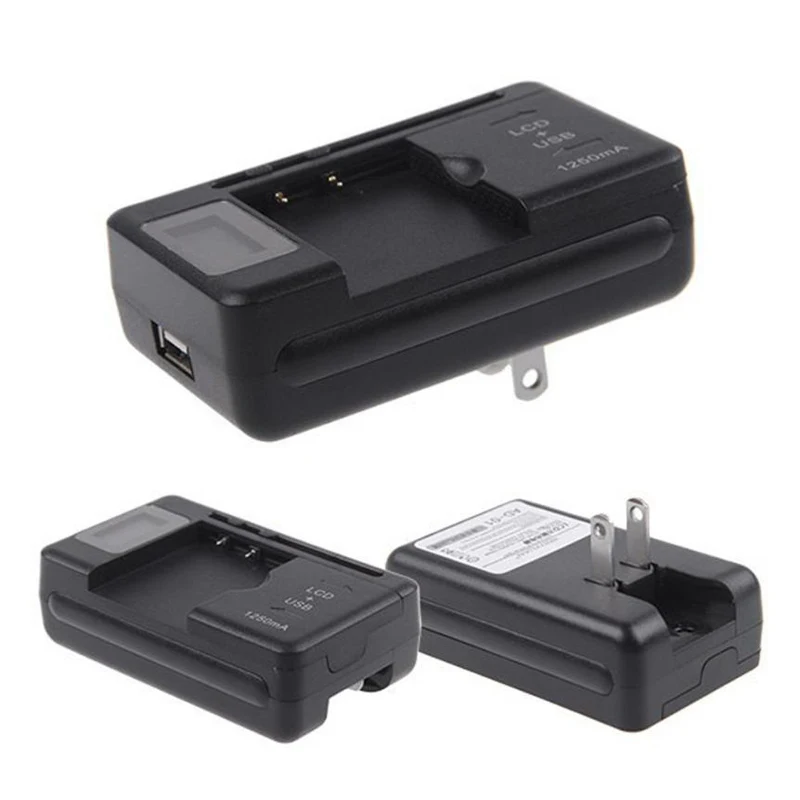 Battery Charger Battery Charger Adapter Charger Adapter Power Supply Adapter Mobile Battery Charger Universal LCD Indicator Screen USB-Port Cell Phone Chargers Battery Charging EU US UK PLUG