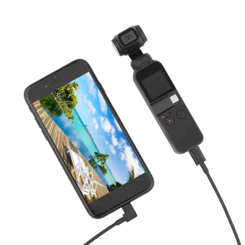 Удлинительная палка для селфи для DJI OSMO Pocket Handheld Gimbal стабилизатор с кабелем для крепления телефона для Ios Micro-USB Phone