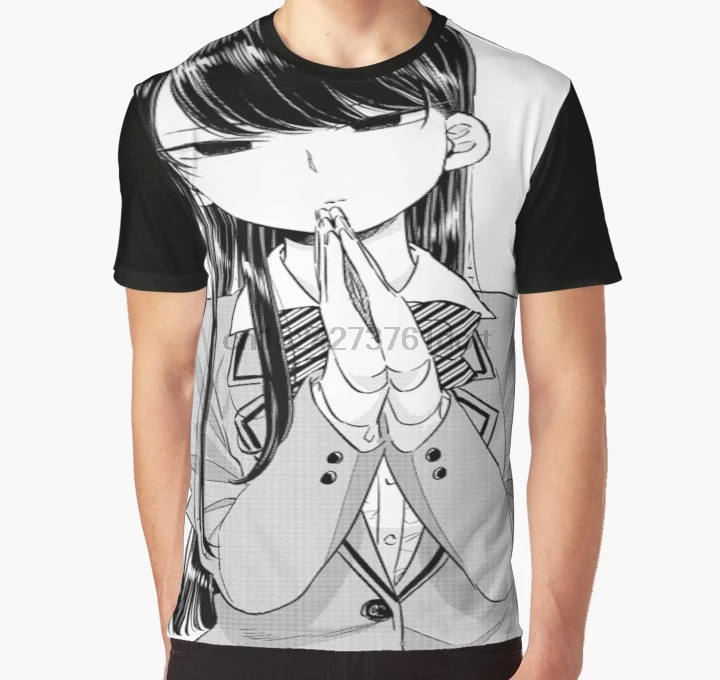 

All Over Print 3D Tshirt Men Funny T Shirt komi san pray Sticker