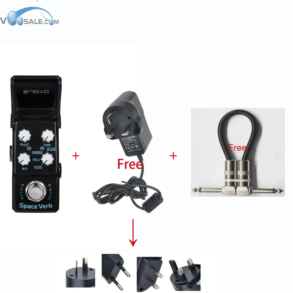 

JOYO JF-317 Space Verb Effects Guitar Pedal Stompbox Reverb Models True Bypass Guitar Accessories and Guitar Cable Connector