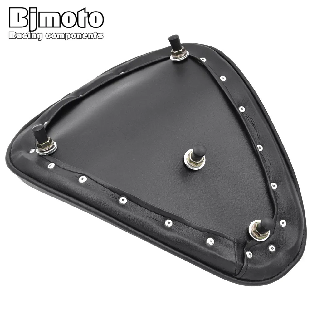 Черное синтетическое кожаное сиденье BJMOTO для соло Harley Sportster Bobber Chopper