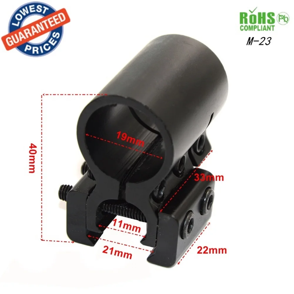 25.4mm//19mm Dual Rings Sight Scope Rifle 20mm Rail Mount Laser Torch Outdoor Use