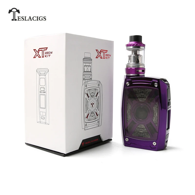 

Original Teslacigs XT 220W TC Kit with Tallica Mini Tank Atomizer 220W Teslacigs XT Box MOD Vape E-cigarette
