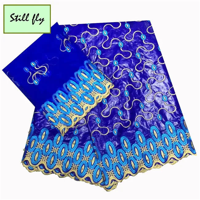 Африканский bazin Lace Королевский шампунь хлопок вышитые Базен riche getzner с бисером для нигерийской свадьбы 5+ 2 ярдов/партия