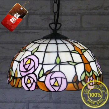 

30CM Rose Tiffanylamp glass dining table chandelier decorated American minimalist home garden lamps