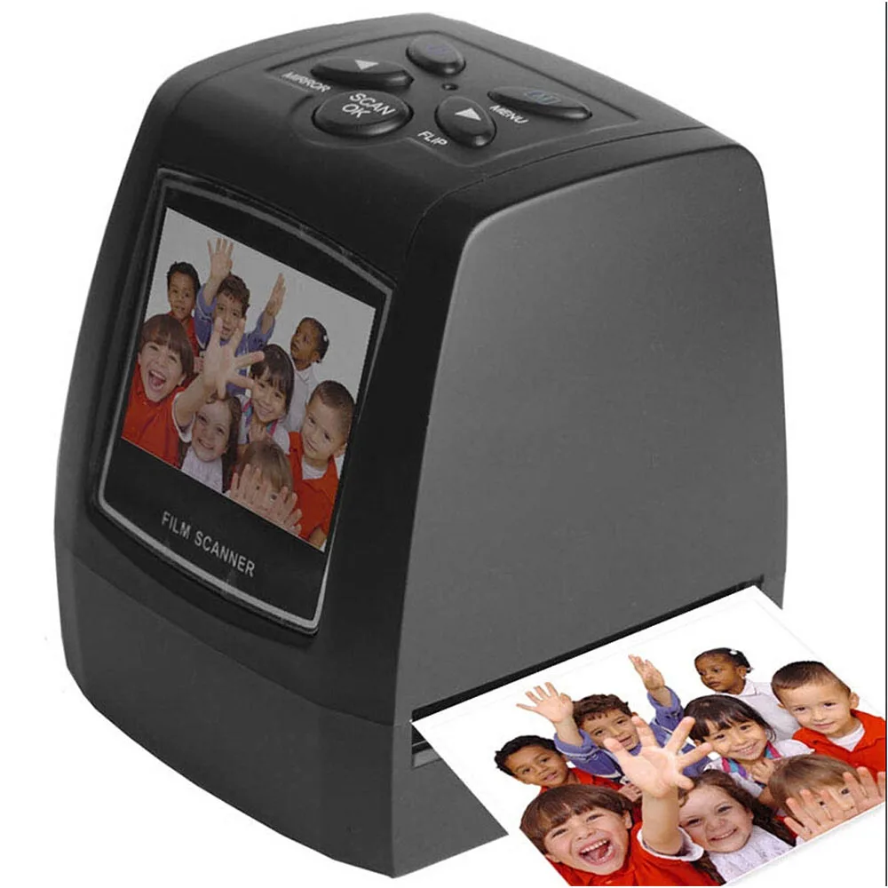 

110V-240V 35/135mm Negative Photo Scanner Slide Film Scanner Digital Film Converter 2.36" color display