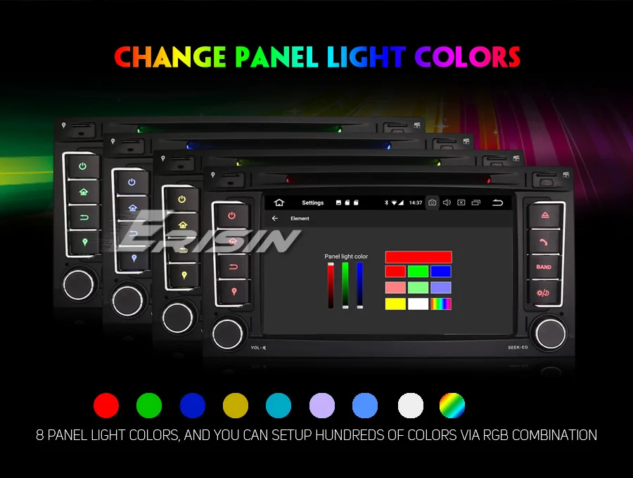 Top Erisin ES4856T 7" Android 9.0 Pie Car DVD Player SD GPS 4G OBD DAB+ Radio for VW T5 Multivan TOUAREG 7