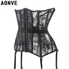 Aonve Corset Sexy Gothic Underbust Corsets Bustiers Lace Slimming Sheath Steel Boned Underbust Modeling Strap Bodice for Women ► Photo 2/6