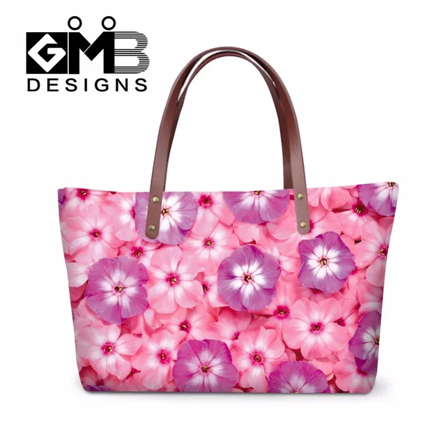 Buy Beatiful Pink Flower Printed Handbags for Women