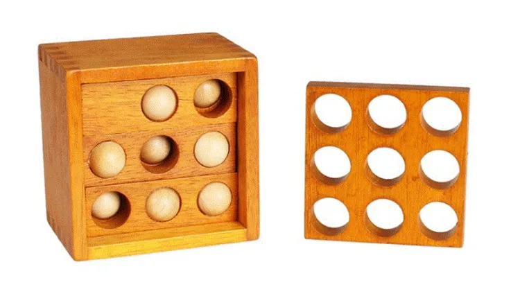 wooden puzzles cube box for kids 750-9