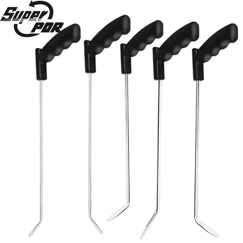 

Super PDR Mini Crowbar Stainless Steel+Handle Plastic Paintless Dent Removal Kit Car Push Rods Hooks Tools Crowbars Pry Bar Sets