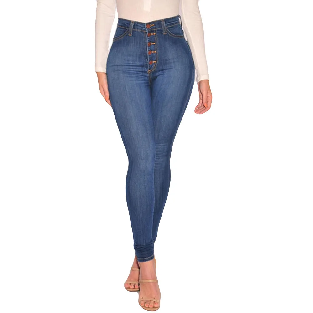 Женские летние брюки новые Стрейчевые джинсы с высокой талией женские Стрейчевые узкие брюки Y517