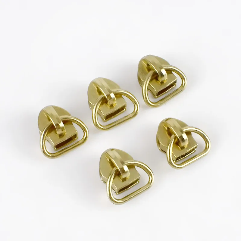 50pcs D Ring 5# Gold Nylon Zipper Head Zip Repair Kit Replacement Zipper Sliders DIY Handwork Tailor Tools Sewing Accessories
