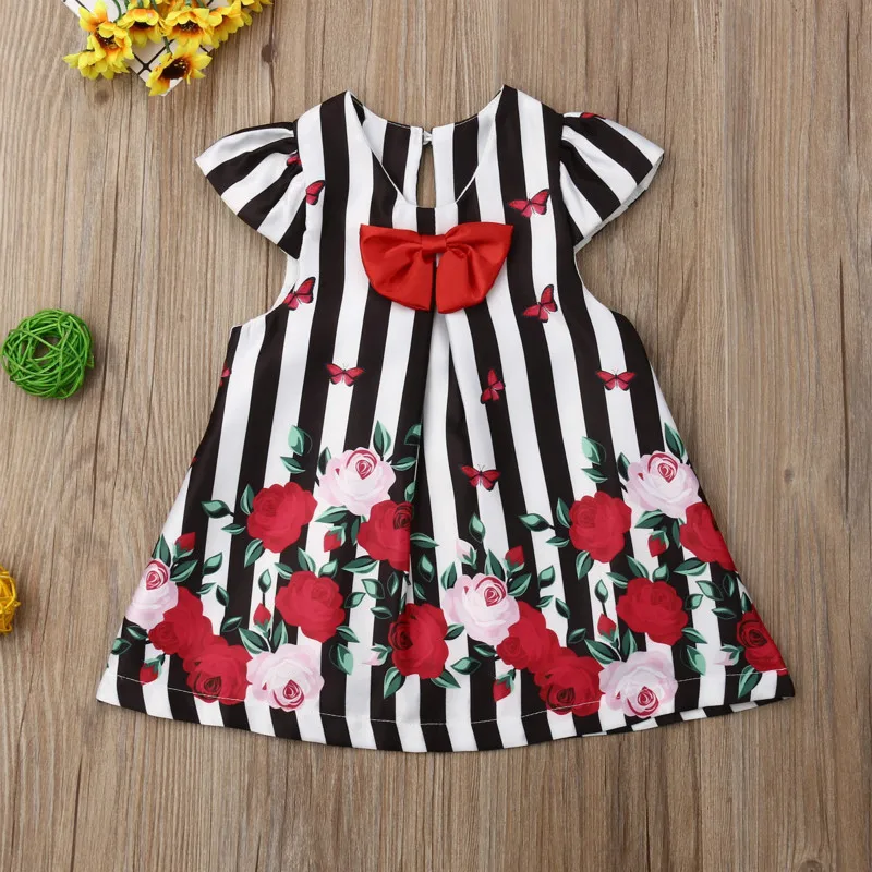 

Dress for Girl Daughter Flying Sleeves Blossom Kid Baby Girl Dress Casual Party Dress Princess Tutu Baby's Children's Clothes
