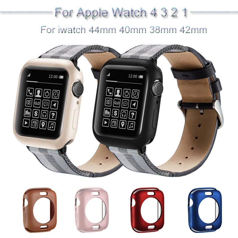 

TPU Watch Case For Apple Watch 4 3 2 1 Protective Cover Frame For iwatch 44mm 40mm 38mm 42mm Fall Resistance Shell Accessories