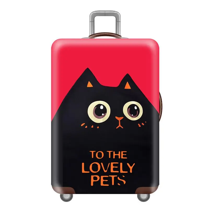 New Suitcase Cover Thicker Travel Suitcase Cover Cute Pattern Case For Suitcase Suitable For 18-32 inches Trolley Case Cover - Color: B  Luggage cover