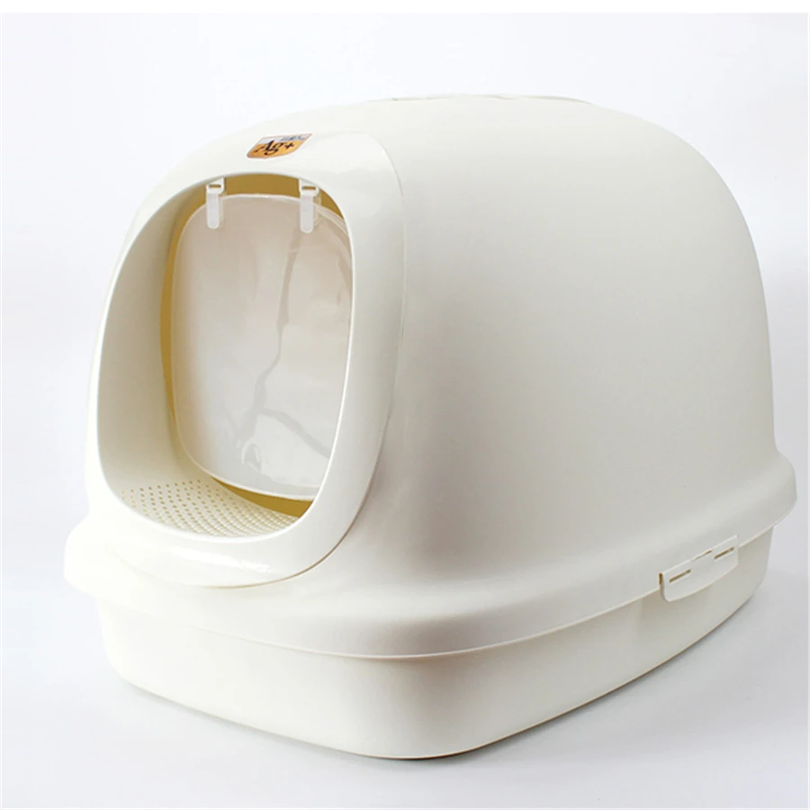 Large Enclosed Cat Bedpans Litter Box Indoor Pet Toilet Training Gatos