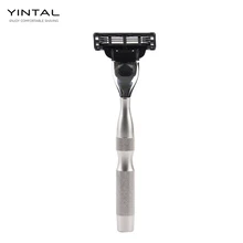 Новинка бритвенные бритвы ручка 304 Нержавеющая сталь Мужская безопасная Ручка лезвия бритвы держатель пустой без лезвий ручной картридж бритвы