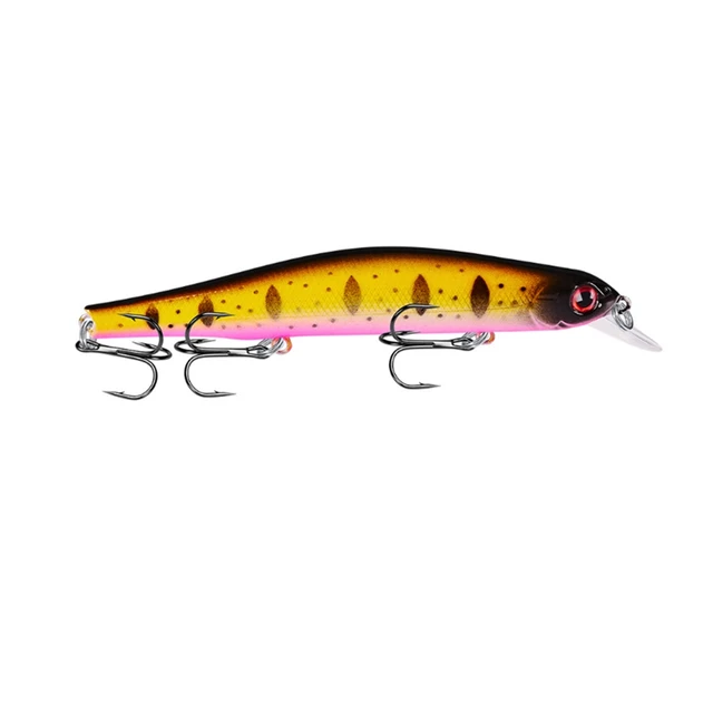 1pcs Fishing Lure Minnow 12.5cm/17.7g Topwater Artificial Bait 3D Eyes Plastic Wobblers Tackle Pesca Far-casting Magnet System 14