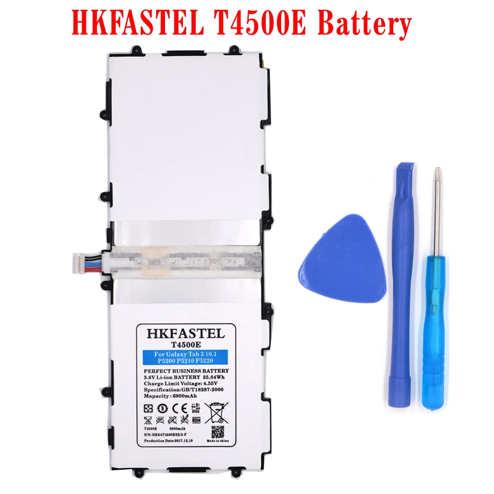 Hkfatel Новый T4500E Оригинальный планшет батарея для samsung Galaxy Tab 3 10 1 P5200 P5210 P5220 GT батареи